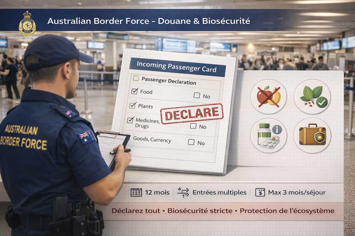Douane australienne : Passenger Card et articles à déclarer pour la biosécurité