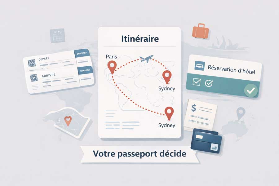 réparation voyage Australie : billets d'avion, itinéraire et réservation d'hébergement