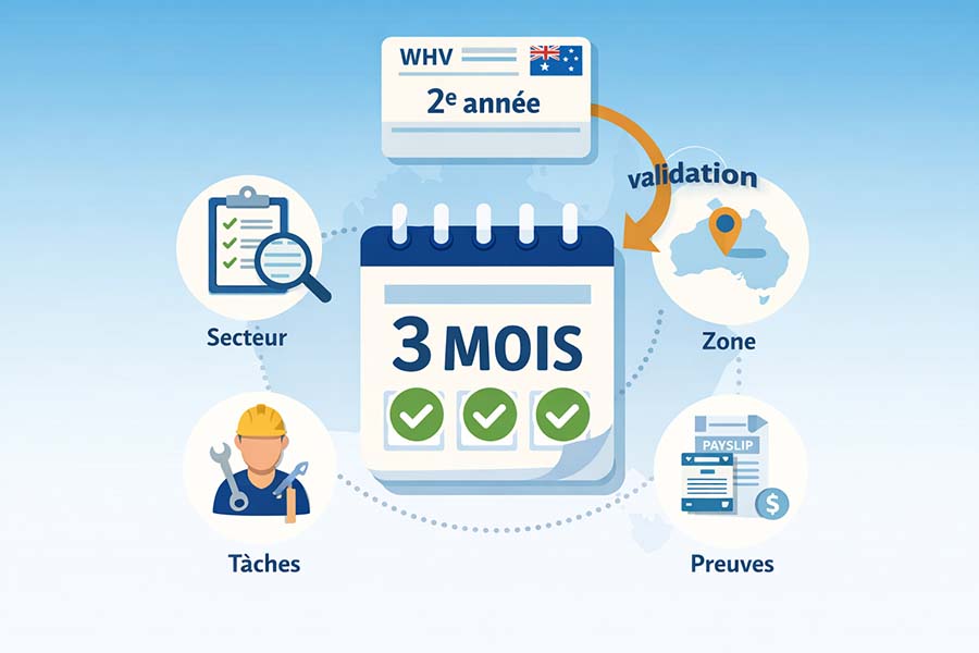 Specified work pour le WHV Australie : secteurs et zones reconnus par Home Affairs